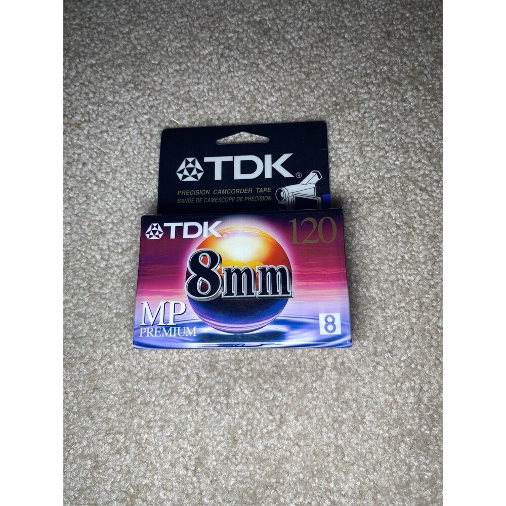TDK 8mm MP Premium 120 Camcorder Video Tape, New Sealed NOS Vintage